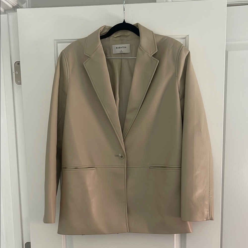 Aritzia Babaton Leather Blazer